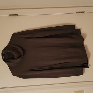 Long cowl neck sweater. Olive Green